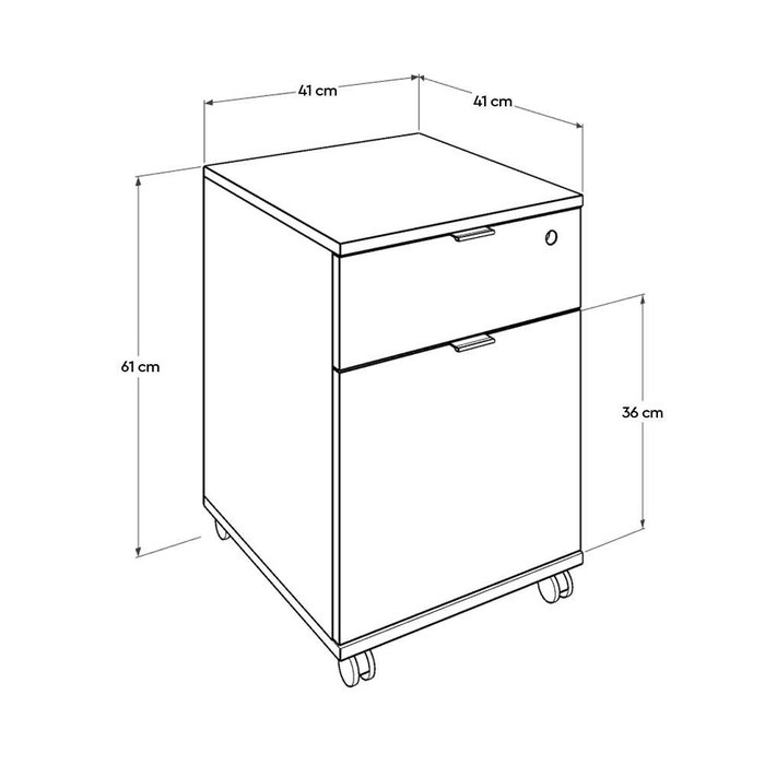 Hanah Home Rkm-311-Ax-1 Armario Multiusos Antracita y Roble